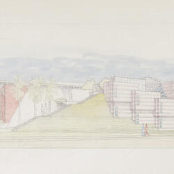 Perspective view, Anthony Quinn Cultural Center